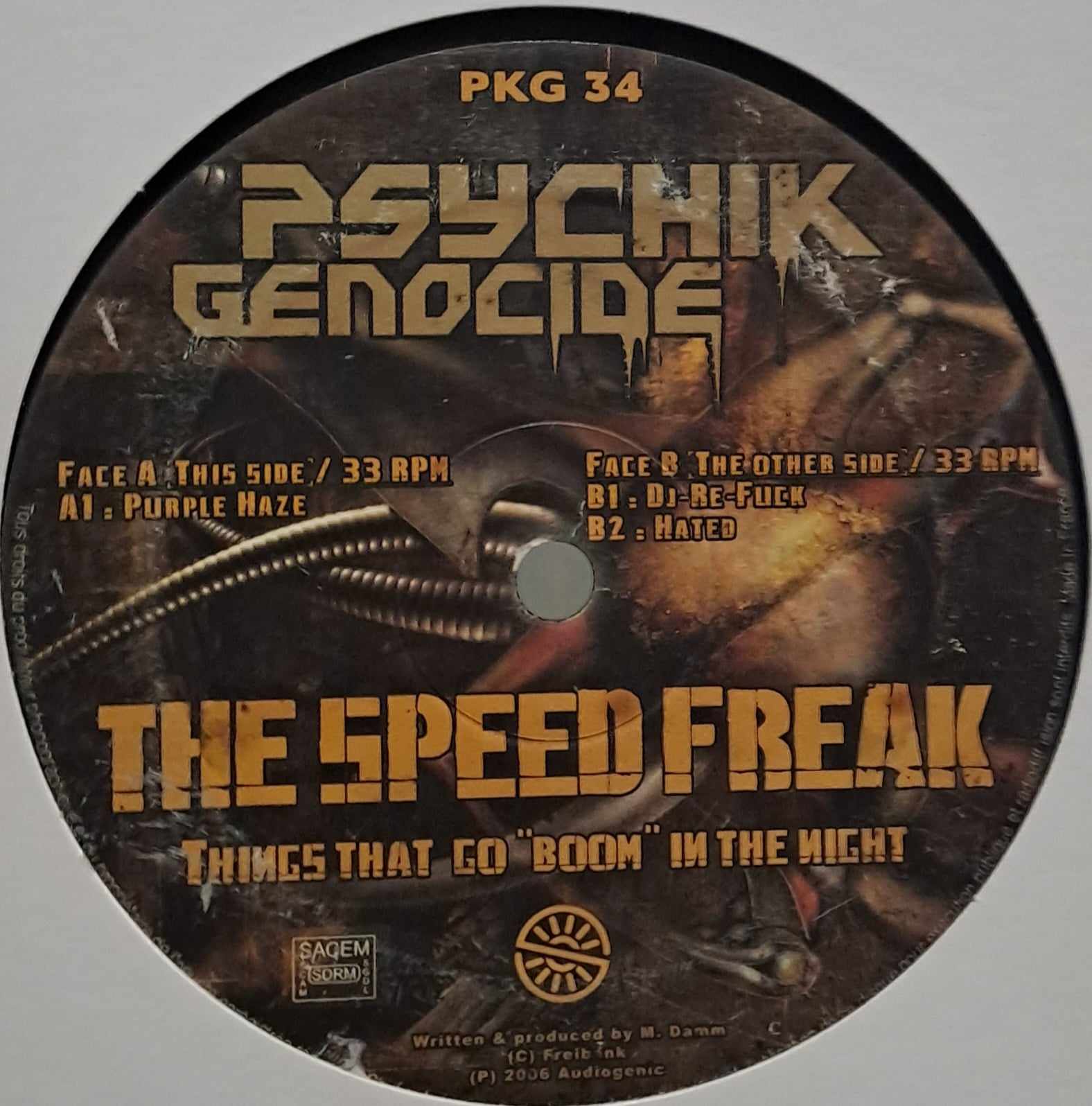 Psychik Genocide 34 - vinyle hardcore